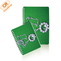 Bloc-notes/organisateur imperméable en PVC coloré à spirales avec logo personnalisé Cloudriver NB-42