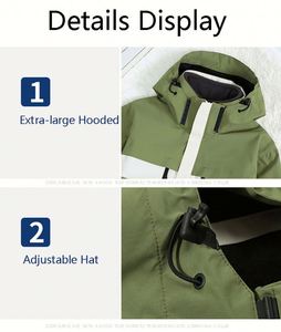 Design Custom Logo Men's Sports <b>Jackets</b> Plus Size Windbreaker Zipper Breathable Waterproof Softshell <b>Jacket</b> Outdoor Windbreaker - Product Image 2