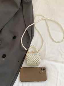 Sac à bandoulière de luxe en fausses perles, mini sac bandoulière perlé, sac à main porte-monnaie pour femme - Product Image 3