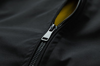 Veste bomber noire personnalisée pour homme, logo personnalisé, OEM/ODM, style décontracté, coupe ample, coupe-vent, pour l'extérieur