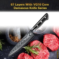 Couteau de chef japonais Full-Tang en acier d'importation Aus-8 à haute teneur en carbone 67 couches Vg10 Couteaux de chef en acier damas pour les États-Unis