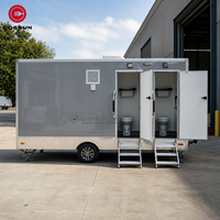 Cogsun USA Standard Portable Toilet Shower Trailer Outdoor Luxury Toilet Trailer 4 Station Restroom Trailer