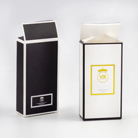 Conception personnalisée de luxe boîte d'emballage cosmétique en papier pour bouteille d'huile essentielle de parfum en relief en or