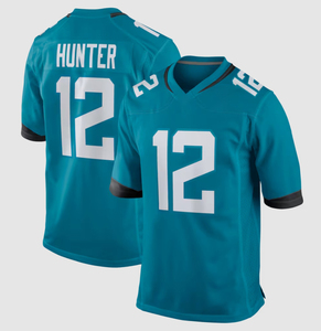 Maillot de football en promotion, tailles S-3XL # 12 Maillot de football Jacksonville pour hommes Travis Hunter Teal - Product Image 3