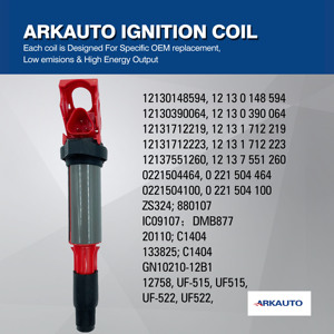 ARKAUTO Performance BOBINE D'ALLUMAGE Pack 12131712219 UF522 POUR BMW 3 5 7 X5 X3 Z3 Z4 E39 E46 E60 E92 E66 <span class=keywords><strong>E53</strong></span> E83 E85 N46 N43 N46 - Product Image 4