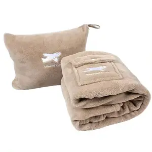 Wholesale Travel Blanket,Outdoor,Airplane Flight Throw In Soft Bag Pillow Case With Hand Luggage Belt