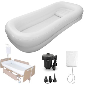 Bañera Inflable, Kit de Ducha Inflable para Cama con Bomba de Aire Eléctrica y Bolsa de Agua, Bañera Médica Inflable - Product Image 1