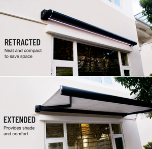 Auvent latéral rétractable automatique pour extérieur / Auvent de porte enroulable en aluminium - Product Image 2