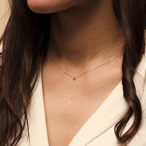 Collier pendentif en forme de petite étoile minimaliste uni en argent sterling 925 - Product Image 2