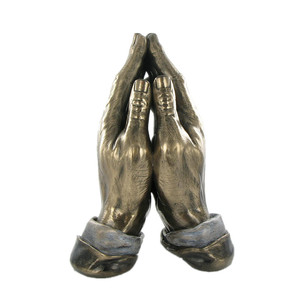 Shunxu khắc nhựa đồng kiệt tác 7.5 inch Hearty cầu nguyện tay bức tượng - Product Image 3