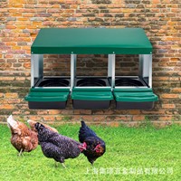 Nid galvanisé à 3 trous Nichoirs de poule Nichoirs de poule Nichoirs de poulet Nichoirs de poule Rouler les oeufs