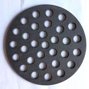 Grille de barbecue ronde en fonte émaillée noire mate pour Kamado - Product Image 3