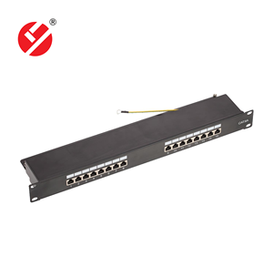 LIYUAN LY-<strong>PP11</strong>-1S16P 16-Port 1U 19-inch FTP Patch Panel 110 Dual IDC Cat6A 19 Inch Krone 1U Shielded Telecom Parts Networking - Product Image 1