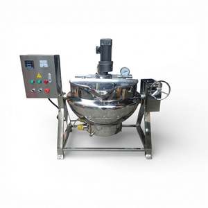 Marmite industrielle à double enveloppe en acier inoxydable de 1000 L avec chauffage électrique/vapeur/gaz GPL pour usage en boulangerie - Product Image 2