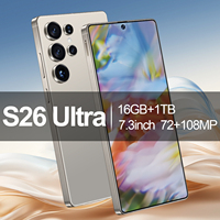 Nuevo Smartphone S26 Ultra Original 5G con Pantalla HD de 7.3 Pulgadas, 16GB+1TB, Doble SIM, Cámara HD de 72+108MP, Idioma Operativo Español