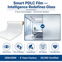 Película PDLC para Ventanas, Cortina Eléctrica, Película Inteligente Atenuable, Lámina de Tinte Eléctrico para Vidrio, Película PDLC en Rollo, Privacidad Conmutable para Ventanas