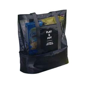Sac de plage en maille personnalisé, fourre-tout avec 6 canettes isolées, sacs à vin plus frais, capacité de <span class=keywords><strong>21l</strong></span>, épicerie surdimensionnée, imperméable pour pique-nique - Product Image 4