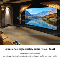 Écran de projection laser 4K UHD SCREEN PRO 150 pouces 16:9, cadre fixe en aluminium noir velours de 90 mm de largeur, blanc mat, son