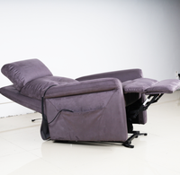 Fauteuil inclinable électrique en similicuir avec poche latérale pour personnes âgées, idéal pour le salon et la maison