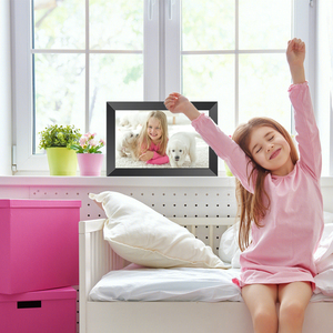 Sức mạnh nhà sản xuất <span class=keywords><strong>10</strong></span>.1 inch mỏng mô hình Sống Thời tiết được xây dựng trong bộ nhớ kỹ thuật số LCD Khung ảnh cho gia đình - Product Image 5