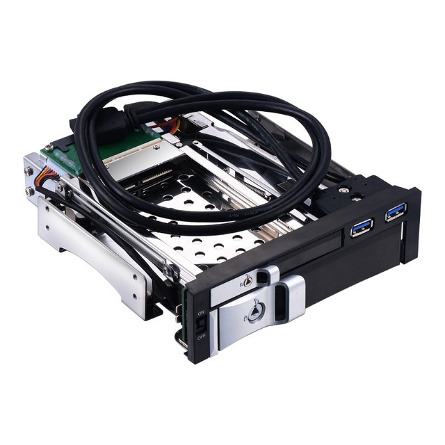 Unestech Christmas Inventory 5.25 "dual SATA Mobile Rack USB External Interface for SSD/HDD Hard Drive Housing