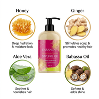 Crème Coiffante et Gel Activateur de Volume pour Cheveux Bouclés à Tenue Forte, Marque Privée OEM ODM, pour Femmes Noires