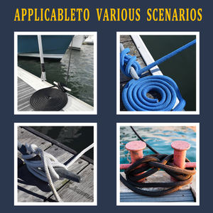 Paquet personnalisé de haute qualité et taille Polyester/ Nylon Double tressé Dock corde lancement corde ligne <span class=keywords><strong>marine</strong></span> pour voilier, Yacht - Product Image 4