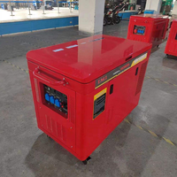 Générateur silencieux à double carburant 5KW 6KVA à châssis ouvert, refroidi par air, démarrage électrique 12V DC, alimentation de secours domestique