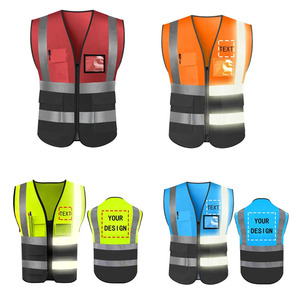 Floresan Yeşil ANSI Sınıf 2 Özelleştirilmiş Logolu Çok Cepli Nefes Alabilen İnşaat İş Kıyafeti Yansıtıcı Güvenlik Yeleği - Product Image 5