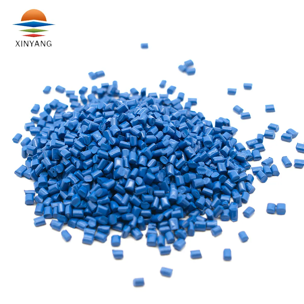 Eco-friendly recycled hdpe abs pet pp pe pellets blue master batch