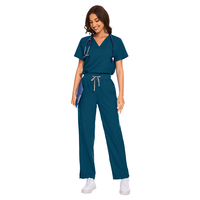 Ensemble de Blouse et Pantalon Médical Femme Col V Manches Courtes en Spandex, Rayonne et Polyester – Qualité Supérieure – Nouvelle Collection – Vente Flash