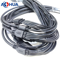 AOHUA, solución de cable de iluminación para el crecimiento de plantas, tipo Y M12, macho, hembra, resistente al agua, Conector de cable de 3 pines