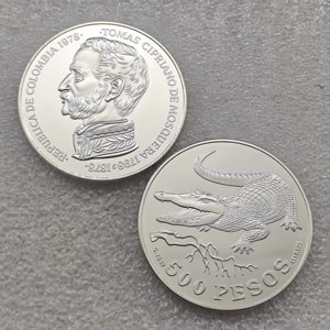 Colombia - 500 Pesos 1978 <span class=keywords><strong>AR</strong></span>. 500 Pesos 1978. KM 264. Monete Commemorative in Stile Antico, Regali, Decorazioni per la Casa - Product Image 1