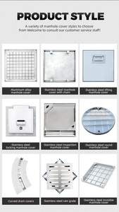 매입형 야외 보이지 않는 알루미늄 하수구 내구성 맨홀 커버 및 프레임 부식 방지 맨홀 커버 - Product Image 6