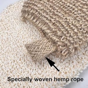 Eco Friendly Natural Reusable Exfoliating Jute Ramie Fiber Bath <b>Glove</b> <b>Shower</b> Sisal Mitt Soap Foaming Bag Body Exfoliating <b>Gloves</b> - Product Image 6