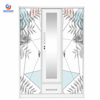 Armoire Portable et Armoire Coulissante Moderne avec Organisateur de Vêtements - Légère, Idéale pour la Location et l'Utilisation en Dortoir