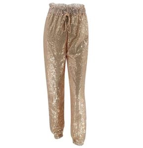 2022 nuova moda lucida <span class=keywords><strong>pantaloni</strong></span> da <span class=keywords><strong>donna</strong></span> con coulisse a vita alta con strascico con paillettes e perline <span class=keywords><strong>pantaloni</strong></span> lunghi da <span class=keywords><strong>donna</strong></span> - Product Image 1