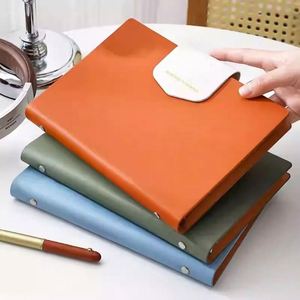 A5 Detachable Case Exquisite High-End Girls' <b>Magnetic</b> Leather Sewing Binding 80 <b>Sheets</b> Printed Style Custom Logo High Notebook - Product Image 1