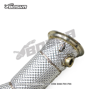 ท่อไอเสีย OEM Boska Exhaust Free Flow Downpipe สำหรับ BMW X5M/X6M F95/F96/LCI 4.4TT ปี 2020-2024 ทำจากสแตนเลส สำหรับรถสตรีทคาร์ - Product Image 2
