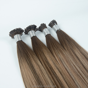 Extensiones de Cabello I-Tip, Cabello Humano Virgen Ruso de Doble Trama, Extensiones de Cabello Humano con Punta Micro K y Queratina - Product Image 1