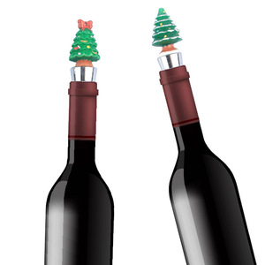 Christmas Wine Stoppers Resin Aluminum Alloy Bottle Stopper Set Holiday Decorative Party Gift - Product Image 3