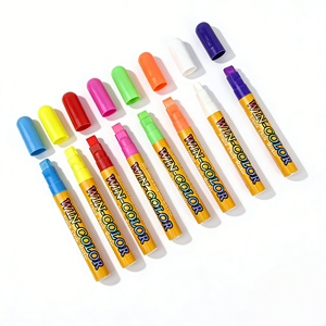 Nouveau design – Lot de marqueurs à pointe <span class=keywords><strong>feutre</strong></span> de 10 mm, effaçables, pour tableau noir, verre, tableau blanc et publicité en magasin - Product Image 3