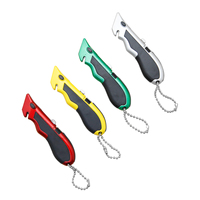 Mini couteau utilitaire coupe-papier à lame facile à changer avec coupe-boîte rétractable à chaîne