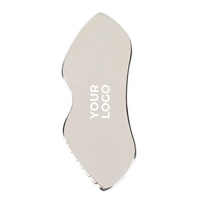 Grattoir Gua Sha ergonomique en métal courbé, Gua Sha en acier inoxydable profilé pour le soutien du cou et de la mâchoire, logo personnalisé, vente en gros