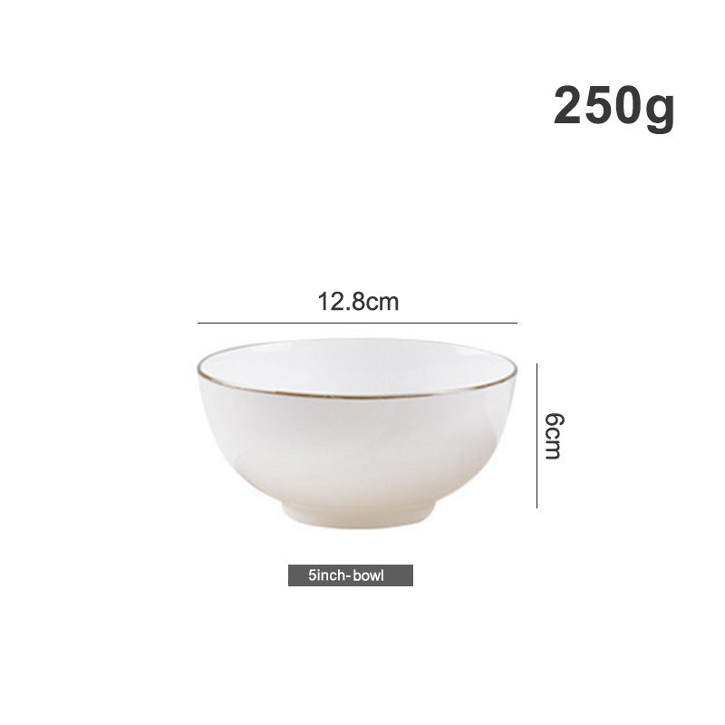 Bol de jante d'or blanc 5 pouces