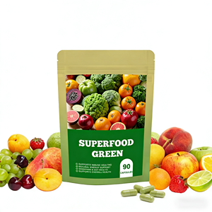 Suplemen Makanan Utuh Organik Alami Superfoods Buah dan Sayuran dalam Bentuk Kapsul dengan Vitamin dan Mineral - Product Image 1
