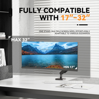 Support d'ordinateur portable en aluminium réglable, bras de moniteur Vesa, support de levage, support de fixation, écrans de 17 à 32 pouces, 75x75/100x100 mm, charge de 11 kg