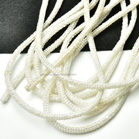4mm Blanc AB Couleur Perle Coton Corde Perles Rondes Cordon DIY Hoodies Cordon Cordon Lacet Robe Ceinture Vêtements Accessoires