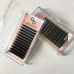 Dragon 0.15 D Ellipse Cils Plats Super Doux 8-15mm Cils Plats Individuel Marque Privée Extensions de Cils Cachemire Noir - Product Image 5