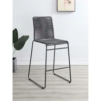 Tabouret de bar moderne en métal et rotin tressé pour la maison, la salle de sport et l'hôpital